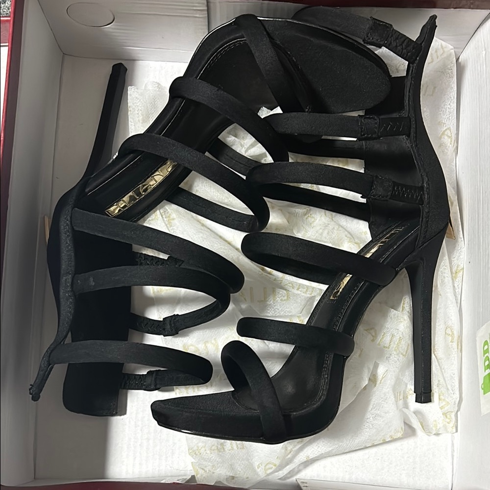 Elegant Black Strappy Heels